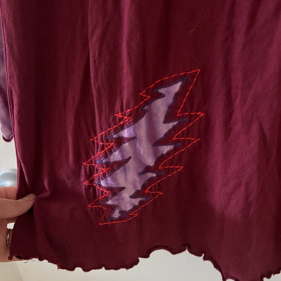 Grateful Dead Purple Lightning Long Sleeve Dress Bell Sleeves - Picture 6 of 6